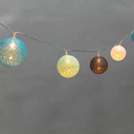 Гирлянда Тайские фонарики «Северное сияние» 3.5 м, тепло-белый свет, 20 LED, провод прозрачный ПВХ, IP20