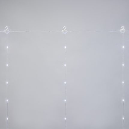 Гирлянда Занавес из росы 3х3 м Белый с Динамикой, 5В, 300 LED, Провод Прозрачный ПВХ, IP20